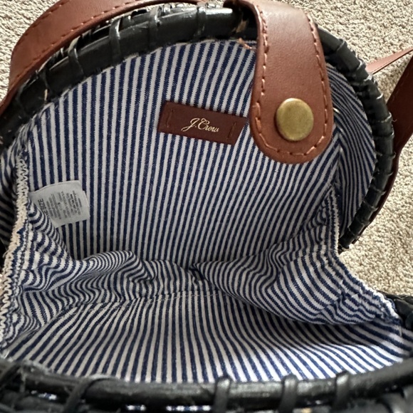 J Crew Rattan Straw floral circle crossbody bag - Picture 4 of 4
